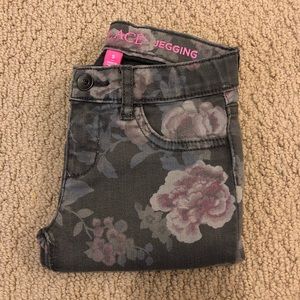 Girls floral jeans